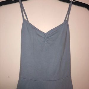 spaghetti strap fit and flare dress